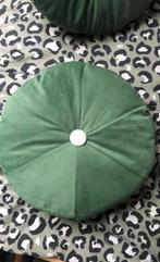 Groen Rond Kussen - Nieuw, Huis en Inrichting, Woonaccessoires | Kussens, Ophalen of Verzenden, Zo goed als nieuw, Groen, Rond