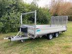 Twintrailer 3500kg 400x192 TT35-40 kipper machinetransporter, Ophalen, Gebruikt