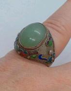 Antieke Chinese ring Jade, Sieraden, Tassen en Uiterlijk, Antieke sieraden, Ophalen of Verzenden, Zilver, Ring, Met edelsteen