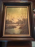 Schilderij met eenden in vlucht, Antiek en Kunst, Kunst | Schilderijen | Klassiek, Ophalen