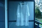Wit transparante regenmantel met capuchon maat M, Verzenden, Zo goed als nieuw, Maat 38/40 (M), Wit