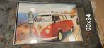 Volkswagen Bus Poster met Lijst - 63x94cm, Huis en Inrichting, Woonaccessoires | Schilderijen, Tekeningen en Foto's, 50 tot 75 cm
