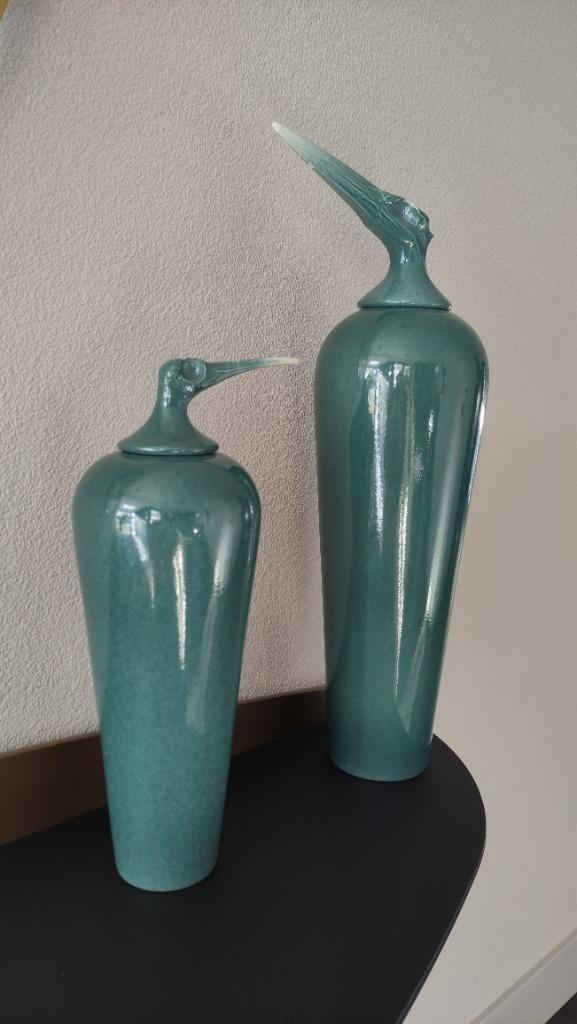 Keramische vazen met vogelkop, Antiek en Kunst, Antiek | Vazen, Ophalen