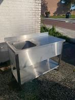 RVS werktafel met spoelbak 120x60x90cm, Ophalen, RVS Meubilair