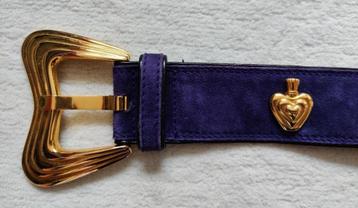 Escada riem paars goudkleurige gesp en hartjes+parfumflesjes beschikbaar voor biedingen