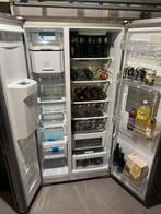 Amerikaanse koelkast met bar en ijsdispenser, Ophalen, Gebruikt, 200 liter of meer, 60 cm of meer