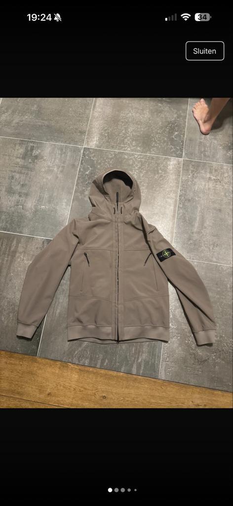Stone Island Softshell Jas - Maat XL, Kleding | Heren, Jassen | Zomer, Zo goed als nieuw, Maat 56/58 (XL), Beige, Ophalen of Verzenden