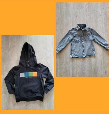 Hoody van Vinrose en jeansoverhemd van JM maat 110-116  beschikbaar voor biedingen