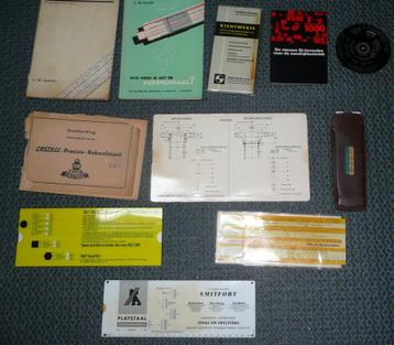 22 x vintage REKENLINIAAL & 5 x boek: Kent, REISS, ARISTO SI beschikbaar voor biedingen