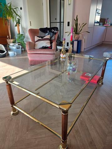 Glazen vintage salontafel beschikbaar voor biedingen