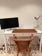 Ikea Hemnes Bureau met Glasplaat DESK WHITE, Ophalen, Gebruikt, Bureau