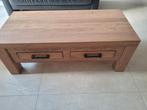 Massief eiken salontafel, Huis en Inrichting, Tafels | Salontafels, Ophalen, Gebruikt, 100 tot 150 cm, Eikenhout