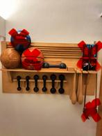 Houten rek met oa sportartikelen, Ophalen, Gebruikt, Overige sporten, Overige typen