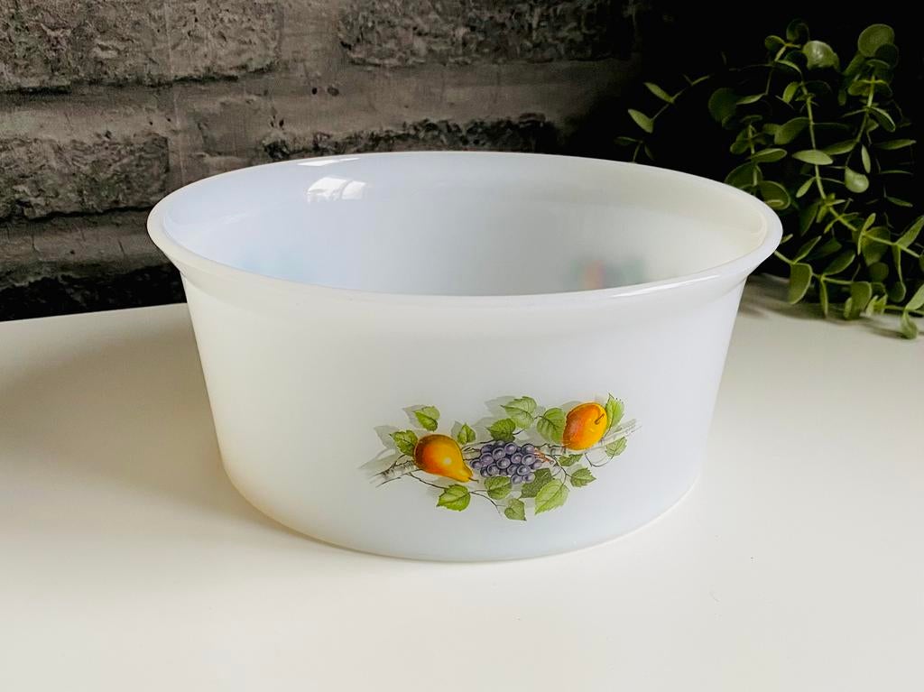 Vintage Arcopal France Serveerschaal Fruits de France, Huis en Inrichting, Ophalen of Verzenden, Overige stijlen, Glas, Schaal of Schalen