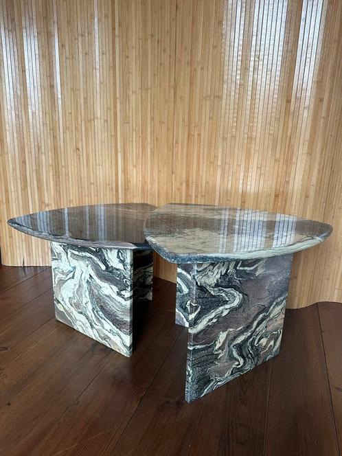 Vintage Marmeren Mimiset Salontafels, Antiek en Kunst, Antiek | Meubels | Tafels, Ophalen