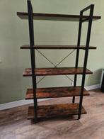 Industriële Kast met Houten Planken, Ophalen, Met plank(en), 100 tot 150 cm, Zo goed als nieuw