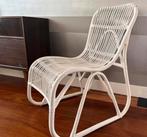 Leuk wit vintage rieten rotan ratan brocante stoeltje stoel, Huis en Inrichting, Stoelen, Ophalen, Gebruikt, Wit, Romantisch