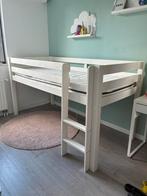 Half hoogslaper Vipack Pino wit incl speelgordijn, Ophalen, Zo goed als nieuw, Halfhoogslaper