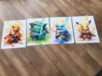 Pokemon posters canvas, Kinderen en Baby's, Kinderkamer | Inrichting en Decoratie, Ophalen of Verzenden, Zo goed als nieuw, Wanddecoratie
