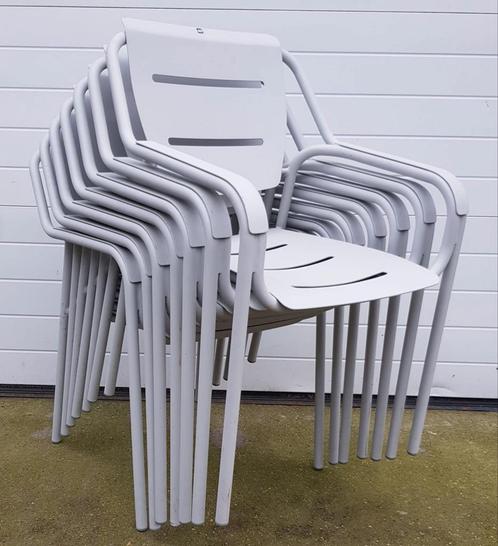 12 x Aluminium terrasstoelen terras cafe bistro stoelen, Huis en Inrichting, Stoelen, Zo goed als nieuw, Vijf, Zes of meer stoelen