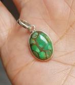 zilveren hanger groene koper Turquoise steen zilver 925, O.T., Overige voorstellingen, Nieuw, Ophalen of Verzenden