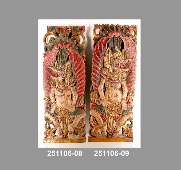 Garuda houtsnijwerken Bali  (251106-08/09), Antiek en Kunst, Kunst | Niet-Westerse kunst, Ophalen of Verzenden