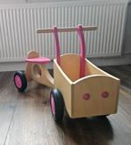 Roze houten bakfiets, van Dijk Toys, Ophalen, Nieuw
