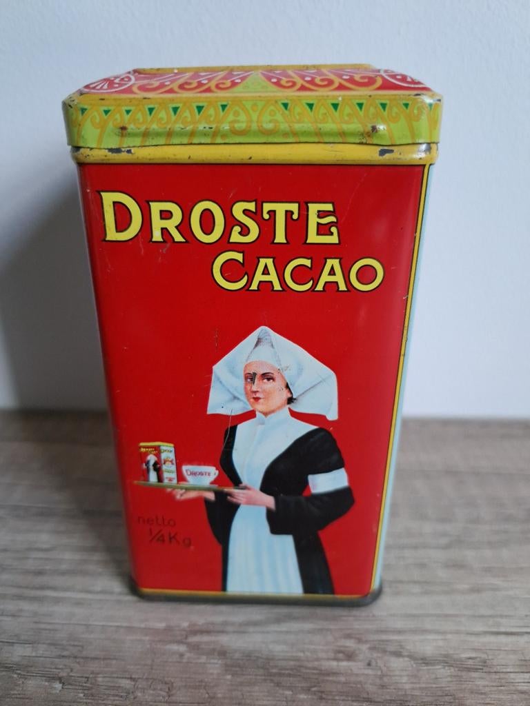 Droste blikje 1/4 Kg, Ophalen of Verzenden, Gebruikt, Overige, Droste
