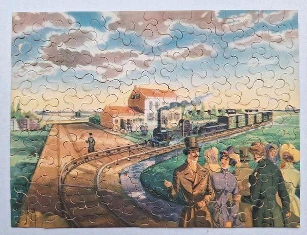 Oude puzzel Nederlandsche Spoorwegen / Laantje van der Gaag, Hobby en Vrije tijd, Denksport en Puzzels, Gebruikt, Legpuzzel, Minder dan 500 stukjes