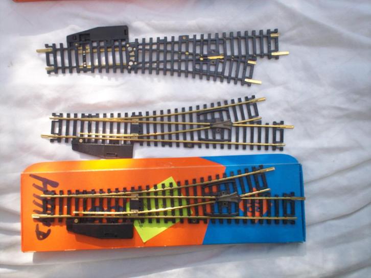 Roco handwissels messing links of rechts afbuigend, Hobby en Vrije tijd, Modeltreinen | H0, Zo goed als nieuw, Rails, Gelijkstroom