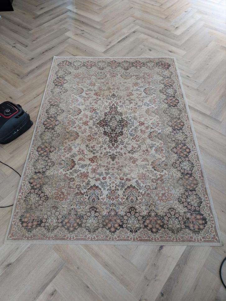 TEAB Vintage vloerkleed 230x160 - Beige, Bruin, Bordeaux, Huis en Inrichting, Stoffering | Tapijten en Kleden, Gebruikt, 150 tot 200 cm
