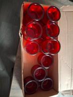 Nieuw 15 rode kaarsenhouders postcode loterij, Ophalen of Verzenden, Nieuw, Overige materialen, Minder dan 25 cm