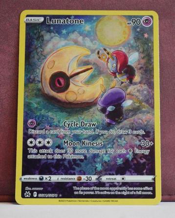 Lunatone Gallery Art GG11-GG70 Crown Zenith Pokémon Kaart beschikbaar voor biedingen