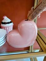 Vaas Roze Hart, Huis en Inrichting, Woonaccessoires | Vazen, Overige kleuren, Aardewerk of Porselein, Ophalen of Verzenden, Zo goed als nieuw