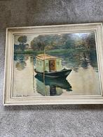Schilderij Boot op Water, Mogelijk Claude Monet, Ophalen of Verzenden