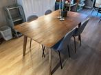 Eetkamertafel 160x90 met vier stoelen, Huis en Inrichting, Tafels | Eettafels, Ophalen, 50 tot 100 cm, Zo goed als nieuw, 150 tot 200 cm
