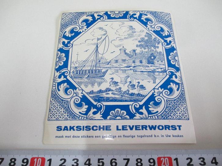 sticker leverworst tegelsticker delfts blauw sloot boot eend, Verzamelen, Stickers, Zo goed als nieuw, Ophalen