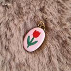 Bedel rvs hanger stainless steel charm tulip tag bloem tulp, Overige merken, Overige materialen, Verzenden, Nieuw