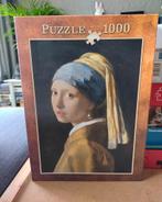 Meisje met de parel puzzel 1000 stukjes, Ophalen of Verzenden, 500 t/m 1500 stukjes, Legpuzzel, Zo goed als nieuw