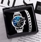 1/2PCS Men Business Watches Fashion Men's Steel Band Quartz, Ophalen of Verzenden, Nieuw, Android