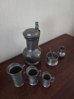 Antiek Tinnen Servies - Kan, Vaasjes, Suikerpot, Antiek en Kunst, Ophalen