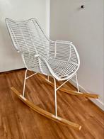 Kidsdepot Rocking Billy schommelstoel rotan wit, Huis en Inrichting, Stoelen, Ophalen, Gebruikt, Wit, Metaal