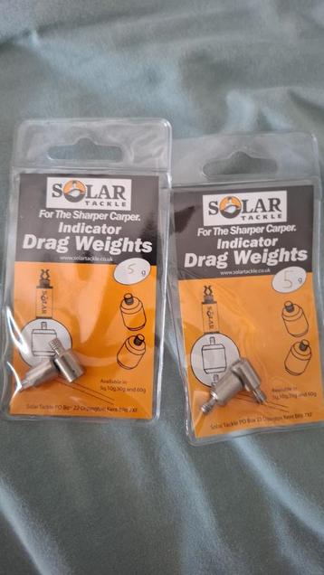2x 2 Solar Indicator Drag Weights 5 gram NIEUW  beschikbaar voor biedingen