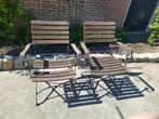 Bistro stoelen 2x, Tuin en Terras, Ophalen of Verzenden, Gebruikt, Hout, Inklapbaar
