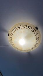 4 plafondlampen 3x met patroon, 1x gestreept glas, Ophalen of Verzenden, Zo goed als nieuw, Glas