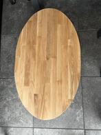 Unieke eikenhouten Salontafel, Huis en Inrichting, Tafels | Salontafels, Ophalen, 100 tot 150 cm, Eikenhout, 50 tot 100 cm