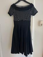 Zwarte jurk met stippen, Dolly and Dotty maat 38, Kleding | Dames, Jurken, Ophalen of Verzenden, Zo goed als nieuw, Maat 38/40 (M)
