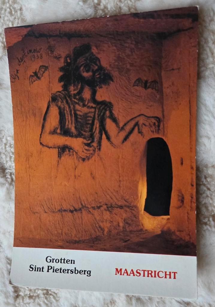 Muurschildering - Grotten van de St. Pietersberg Maastricht, Verzamelen, Ansichtkaarten | Nederland, Ongelopen, Limburg, 1980 tot heden