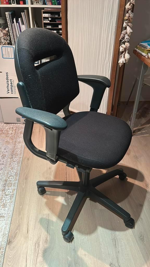Bureaustoel, wollen bekleding, Ahrend, Huis en Inrichting, Bureaustoelen, Gebruikt, Bureaustoel, Zwart, Ergonomisch, Ophalen