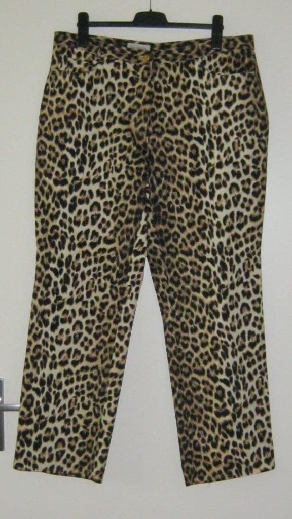 NIEUWE panterprint broek van Franco Callegari, maat 48., Kleding | Dames, Broeken en Pantalons, Nieuw, Maat 46/48 (XL) of groter